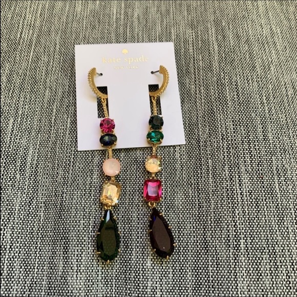 Kate Spade Gold Tone she has spark linear earrings - Picture 2 of 7